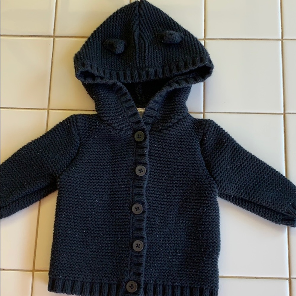 Black hooded jacket